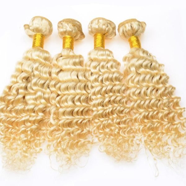 613 Deep Curly Bundle Deal With  Frontal